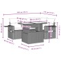 5-teiliges Gartenmöbel-Set und schwarze synthetische Rattankissen von vidaXL, Gartensets - Ref: Foro24-3267875, Preis: 384,07...