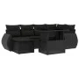7-piece garden sofa set with black synthetic rattan cushions by vidaXL, Garden sets - Ref: Foro24-3268675, Price: 516,80 €, D...