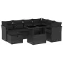 8-piece garden sofa set and black synthetic rattan cushions by vidaXL, Garden sets - Ref: Foro24-3274675, Price: 553,67 €, Di...