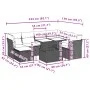 Set de sofás de jardín 8 piezas y cojines ratán sintético negro de vidaXL, Conjuntos de jardín - Ref: Foro24-3274675, Precio:...