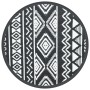 Black PP outdoor rug Ø120 cm by vidaXL, Outdoor protectors - Ref: Foro24-368534, Price: 22,86 €, Discount: %