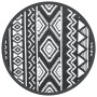 Black PP outdoor rug Ø200 cm by vidaXL, Outdoor protectors - Ref: Foro24-368536, Price: 46,26 €, Discount: %