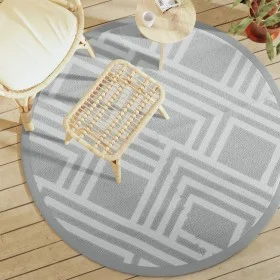 Gray PP outdoor rug Ø160 cm by vidaXL, Outdoor protectors - Ref: Foro24-368569, Price: 25,75 €, Discount: %