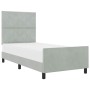 Estructura de cama Gris claro 90 x 190 cm Terciopelo