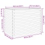 Pflanzgefäß aus massivem Weißkiefernholz, 90 x 60 x 68,5 cm von vidaXL, Töpfe und Pflanzgefäße - Ref: Foro24-3282500, Preis: ...