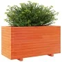 Jardinera madera maciza de pino marrón cera 90x40x49,5 cm de vidaXL, Maceteros y jardineras - Ref: Foro24-3282556, Precio: 17...