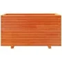 Jardinera madera maciza de pino marrón cera 90x40x49,5 cm de vidaXL, Maceteros y jardineras - Ref: Foro24-3282556, Precio: 17...