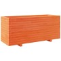 Solid wax brown pine wood planter 110x40x49.5 cm by vidaXL, Pots and planters - Ref: Foro24-3282561, Price: 197,96 €, Discoun...