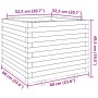 Impregnated pine wood planter 60x60x49.5 cm by vidaXL, Pots and planters - Ref: Foro24-3282523, Price: 143,58 €, Discount: %