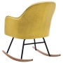 Senfgelber Schaukelstuhl aus Samt von vidaXL, Schaukelstühle - Ref: Foro24-289525, Preis: 105,26 €, Rabatt: %