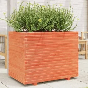 Solid wax brown pine wood planter 90x60x72.5 cm by vidaXL, Pots and planters - Ref: Foro24-3282606, Price: 279,68 €, Discount: %