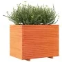 Jardinera madera maciza de pino marrón cera 90x60x72,5 cm de vidaXL, Maceteros y jardineras - Ref: Foro24-3282606, Precio: 27...