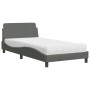 Bett mit dunkelgrauer Stoffmatratze 100x200 cm von vidaXL, Betten und Lattenroste - Ref: Foro24-3208345, Preis: 238,22 €, Rab...