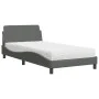 Cama con colchón tela gris oscuro 100x200 cm de vidaXL, Camas y somieres - Ref: Foro24-3208345, Precio: 249,57 €, Descuento: %