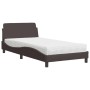 Bett mit dunkelbrauner Stoffmatratze 100x200 cm von vidaXL, Betten und Lattenroste - Ref: Foro24-3208347, Preis: 238,95 €, Ra...