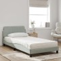 Cama con colchón terciopelo gris claro 100x200 cm de vidaXL, Camas y somieres - Ref: Foro24-3208351, Precio: 259,04 €, Descue...