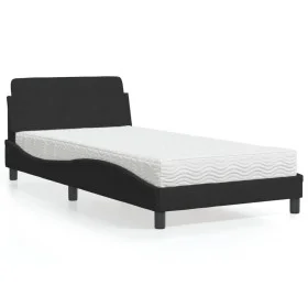 Cama con colchón terciopelo negro 100x200 cm de vidaXL, Camas y somieres - Ref: Foro24-3208353, Precio: 267,51 €, Descuento: %