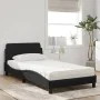 Cama con colchón terciopelo negro 100x200 cm de vidaXL, Camas y somieres - Ref: Foro24-3208353, Precio: 238,35 €, Descuento: %