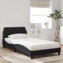 Cama con colchón terciopelo negro 100x200 cm de vidaXL, Camas y somieres - Ref: Foro24-3208353, Precio: 235,87 €, Descuento: %