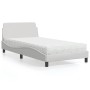 Cama con colchón cuero sintético blanco 100x200 cm de vidaXL, Camas y somieres - Ref: Foro24-3208358, Precio: 259,71 €, Descu...