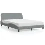 Bed with light gray fabric mattress 120x200 cm by vidaXL, Beds and slatted bases - Ref: Foro24-3208364, Price: 300,43 €, Disc...