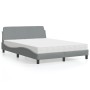 Cama con colchón tela gris claro 120x200 cm de vidaXL, Camas y somieres - Ref: Foro24-3208364, Precio: 308,88 €, Descuento: %