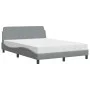 Bed with light gray fabric mattress 120x200 cm by vidaXL, Beds and slatted bases - Ref: Foro24-3208364, Price: 300,43 €, Disc...