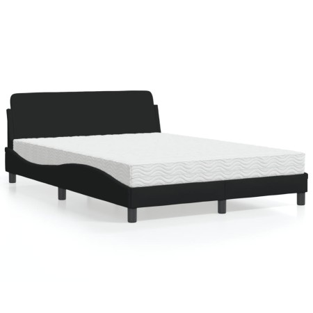 Bett mit schwarzer Stoffmatratze 120x200 cm von vidaXL, Betten und Lattenroste - Ref: Foro24-3208366, Preis: 303,33 €, Rabatt: %