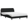 Cama con colchón tela negro 120x200 cm de vidaXL, Camas y somieres - Ref: Foro24-3208366, Precio: 298,36 €, Descuento: %