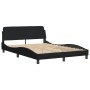 Bett mit schwarzer Stoffmatratze 120x200 cm von vidaXL, Betten und Lattenroste - Ref: Foro24-3208366, Preis: 303,33 €, Rabatt: %