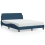 Bed with blue fabric mattress 120x200 cm by vidaXL, Beds and slatted bases - Ref: Foro24-3208370, Price: 338,12 €, Discount: %