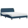 Bed with blue fabric mattress 120x200 cm by vidaXL, Beds and slatted bases - Ref: Foro24-3208370, Price: 338,12 €, Discount: %