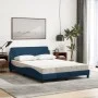 Bed with blue fabric mattress 120x200 cm by vidaXL, Beds and slatted bases - Ref: Foro24-3208370, Price: 338,12 €, Discount: %