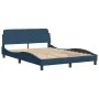 Bed with blue fabric mattress 120x200 cm by vidaXL, Beds and slatted bases - Ref: Foro24-3208370, Price: 338,12 €, Discount: %