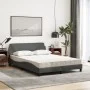 Bed with dark gray fabric mattress 140x190 cm by vidaXL, Beds and slatted bases - Ref: Foro24-3208385, Price: 369,86 €, Disco...
