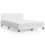 Bed with white synthetic leather mattress 140x190 cm by vidaXL, Beds and slatted bases - Ref: Foro24-3208398, Price: 368,26 €...