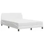 Bed with white synthetic leather mattress 140x190 cm by vidaXL, Beds and slatted bases - Ref: Foro24-3208398, Price: 368,26 €...