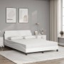 Bett mit weißer Kunstledermatratze 140x190 cm von vidaXL, Betten und Lattenroste - Ref: Foro24-3208398, Preis: 375,38 €, Raba...