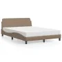 Bed with cappuccino synthetic leather mattress 140x190 cm by vidaXL, Beds and slatted bases - Ref: Foro24-3208401, Price: 332...
