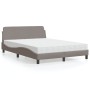 Bett mit taupegrauer Stoffmatratze 140x200 cm von vidaXL, Betten und Lattenroste - Ref: Foro24-3208408, Preis: 373,04 €, Raba...