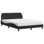Bed with black synthetic leather mattress 140x200 cm by vidaXL, Beds and slatted bases - Ref: Foro24-3208417, Price: 351,21 €...