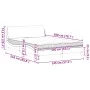 Bed with black and white synthetic leather mattress 140x200 cm by vidaXL, Beds and slatted bases - Ref: Foro24-3208422, Price...