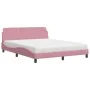 Cama con colchón terciopelo rosa 160x200 cm de vidaXL, Camas y somieres - Ref: Foro24-3208436, Precio: 332,88 €, Descuento: %