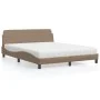 Bett mit Cappuccino-Kunstledermatratze 160x200 cm von vidaXL, Betten und Lattenroste - Ref: Foro24-3208441, Preis: 349,29 €, ...