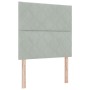 Estructura de cama Gris claro 90 x 190 cm Terciopelo