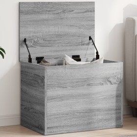 Caja de almacenaje madera de ingeniería gris Sonoma 60x42x46 cm