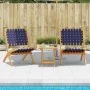 Klappbarer Gartenstuhl-Tisch, 2 Stück, Massivholz, dunkelblau von vidaXL, Gartenstühle - Ref: Foro24-3214221, Preis: 131,97 €...