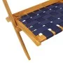 Klappbarer Gartenstuhl-Tisch, 2 Stück, Massivholz, dunkelblau von vidaXL, Gartenstühle - Ref: Foro24-3214221, Preis: 131,97 €...