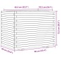 Jardinera madera maciza de pino 90x60x72,5 cm de vidaXL, Maceteros y jardineras - Ref: Foro24-3282604, Precio: 236,68 €, Desc...