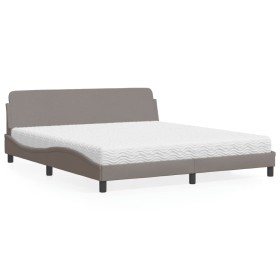 Bett mit taupegrauer Stoffmatratze 180x200 cm von vidaXL, Betten und Lattenroste - Ref: Foro24-3208448, Preis: 364,14 €, Raba...